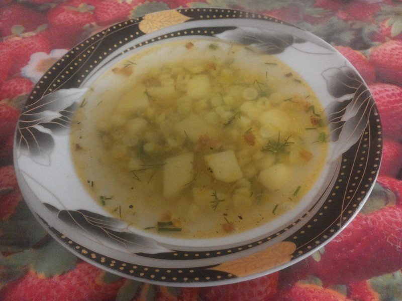 Суп картофельный с горохом