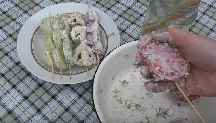 Маринад для овощей на мангале с майонезом