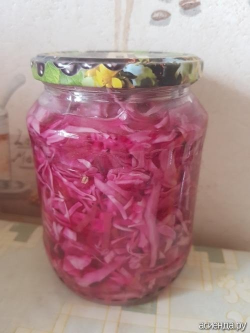 Салат из фиолетовой капусты на зиму