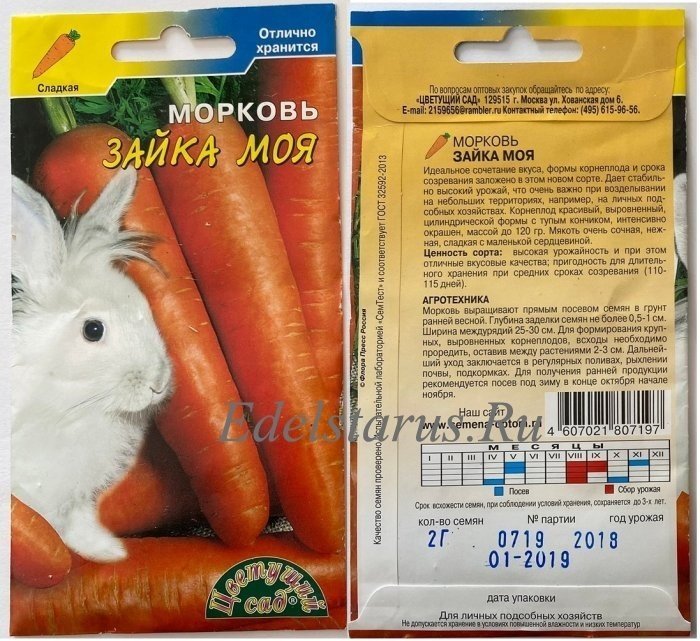 Морковь сорт золотой кролик