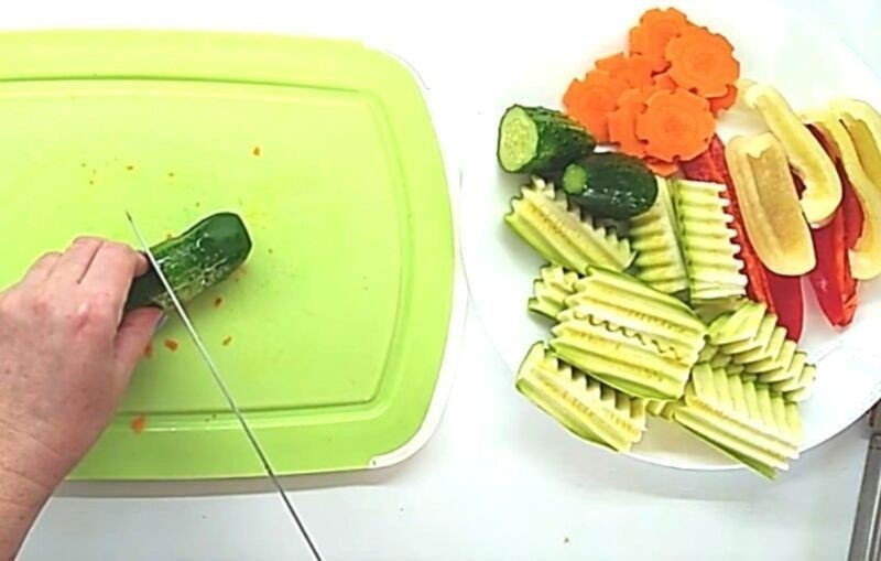 Нарезка овощей для заморозки