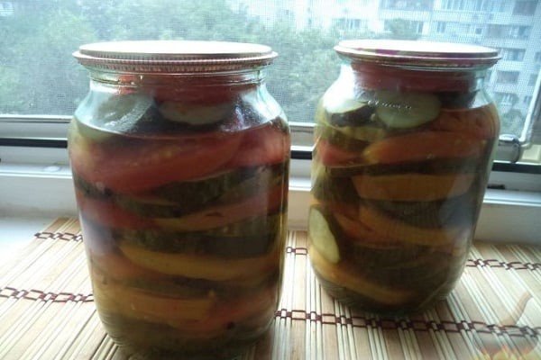 Салат из баклажанов перца и помидоров на зиму рецепт