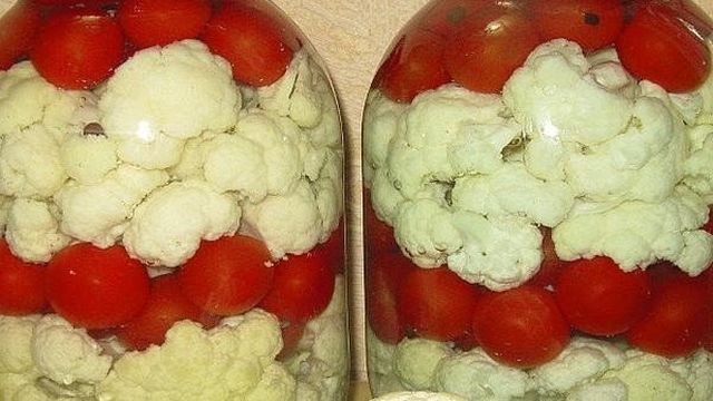 Цветная капуста в томате на зиму: рецепты консервирования с фото и видео