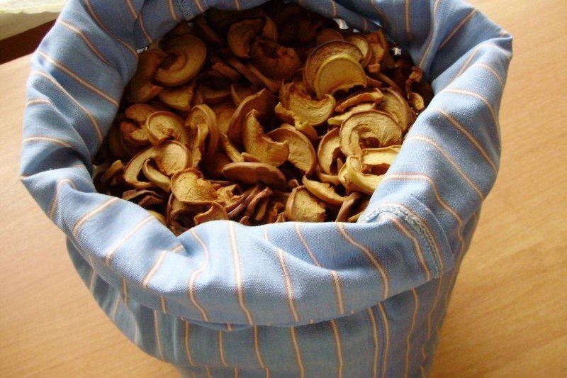 Мешки для хранения сушеных яблок