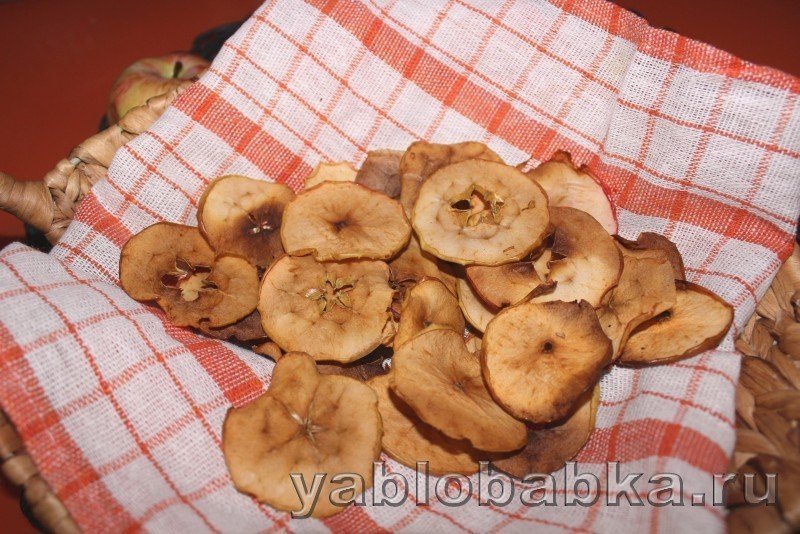 Яблочные чипсы в духовке без сахара
