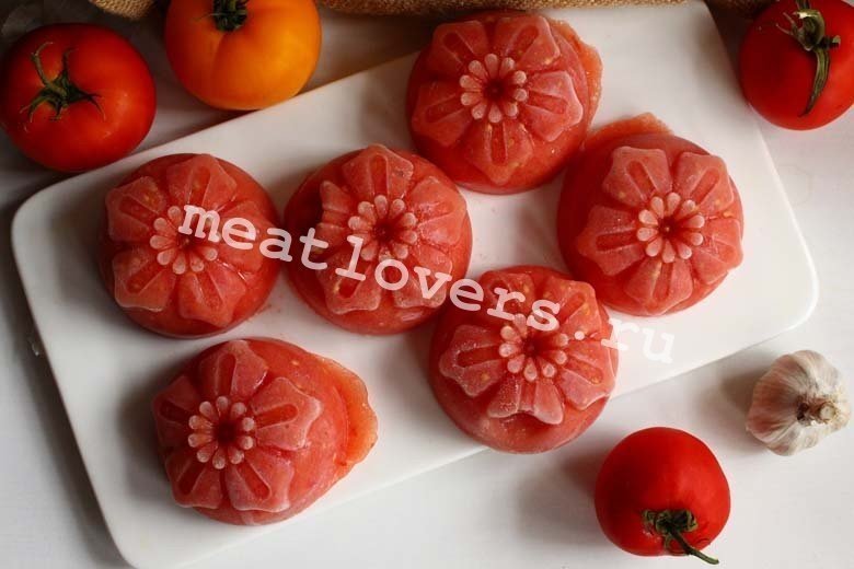 Замороженные помидоры в форме